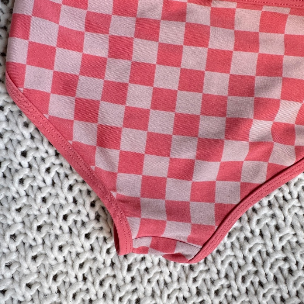 Pink Checkered Bikini Set - Picture 3 of 5